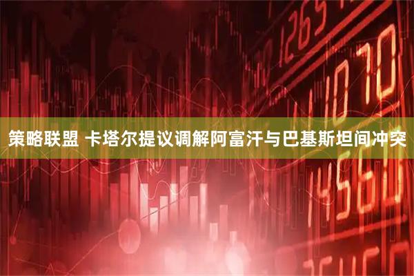 策略联盟 卡塔尔提议调解阿富汗与巴基斯坦间冲突