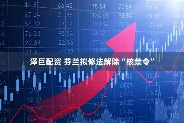 泽巨配资 芬兰拟修法解除“核禁令”