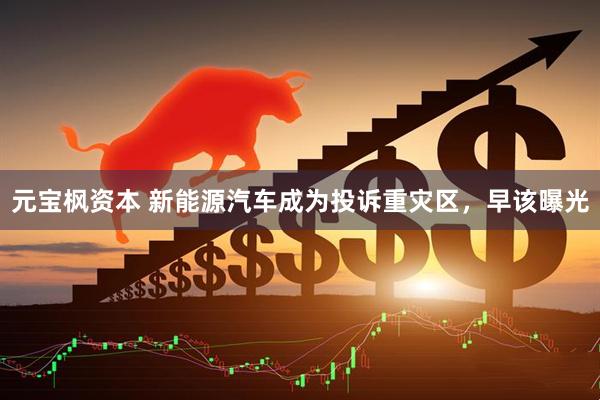 元宝枫资本 新能源汽车成为投诉重灾区，早该曝光