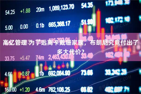高亿管理 为了远离卡戴珊家族，布朗尼究竟付出了多大代价？